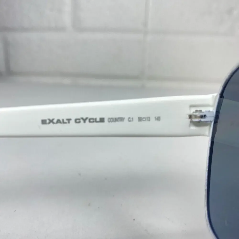 Exalt‎ Cycle Rueda C1 Eyeglasses Frames White Square Vintage Rare 59-13 H1357